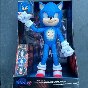 Sonic the Hedgehog 3 Ultimate Talking Sonic Figure Toy New with Tag.